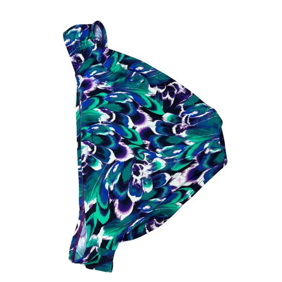Converse One Star Women Blue Green Feather Print Bikini Swimsuit Bottom S - Picture 6 of 6